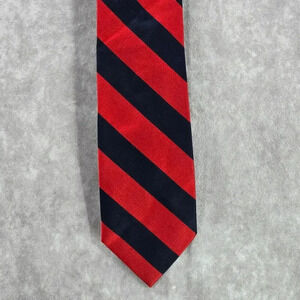 Haggar Red Blue Stripe 75% Silk 25% Polyester Men's Neck Tie‎ NWOT